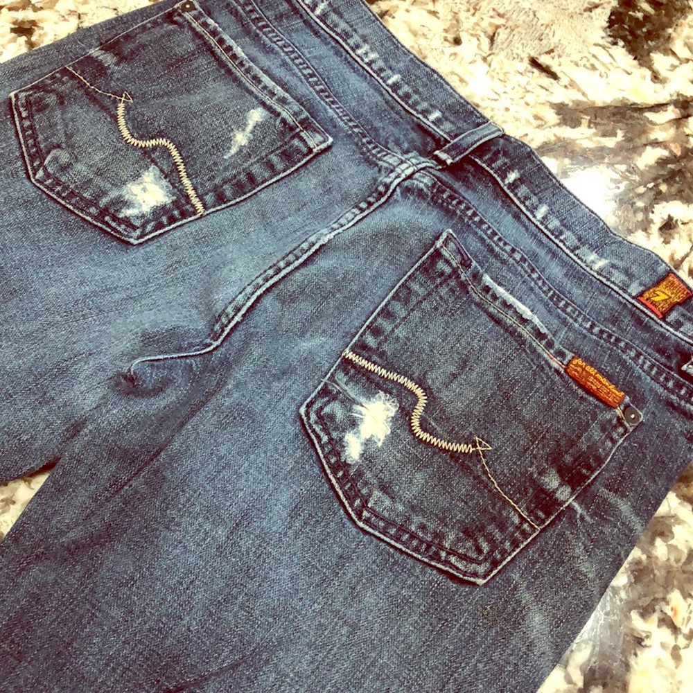 7 FOR ALL MANKIND Stretchy distressed jeans